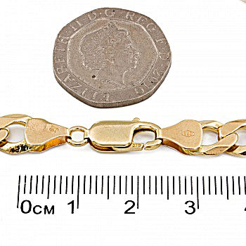 9ct gold 14.4g 9 inch curb Bracelet